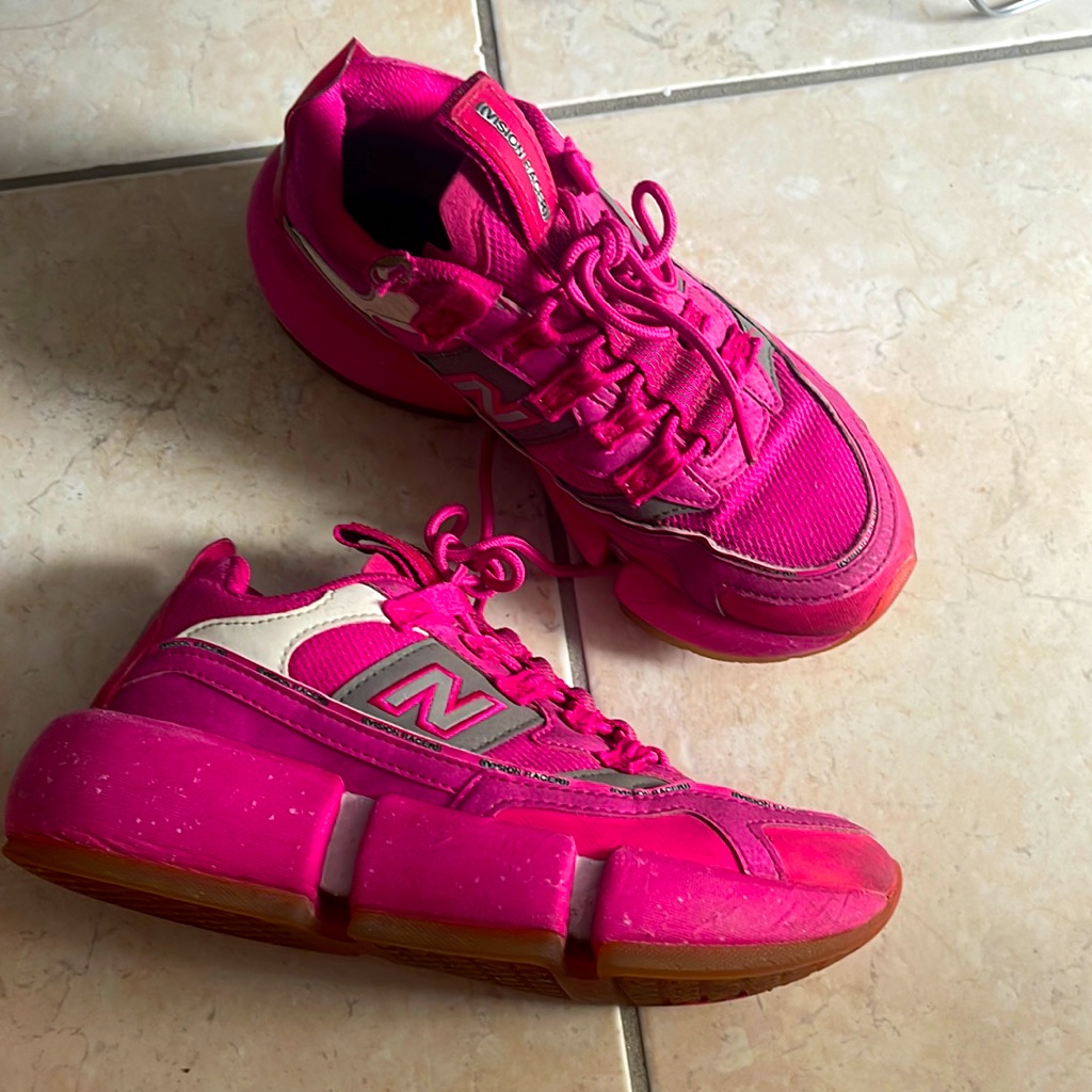 New Balance Jaden Smith Pink Vision Racer Thick Sole Sneakers
